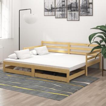 Sofá cama extraíble de madera maciza de pino 2x(90x200) cm