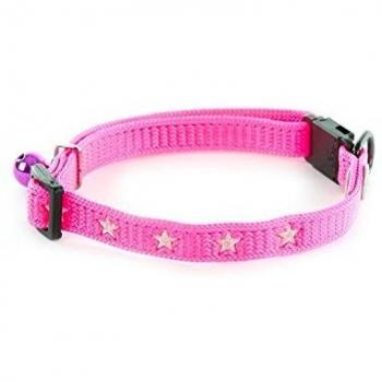 Collar de Nylon Rosa para Gato con Motivo de Estrellas Martin Sellier