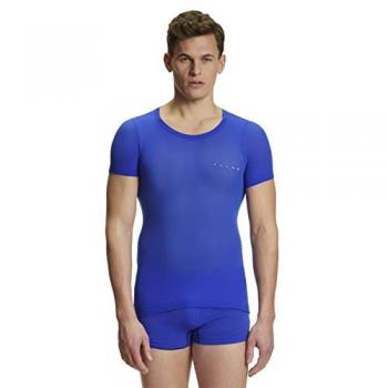 Falke Regular Shortsleeve Running Shirt Men - Blue - Size: 2X-Large, Functional Yarn Quick Dry Base Layer Top