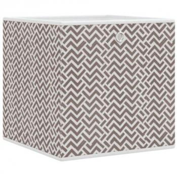 Cajas de almacenaje plegables 10 uds no tejida marrón 32x32x32 cm