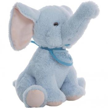 Elefante Pupy Azul de Peluche en Diferentes Tamaños