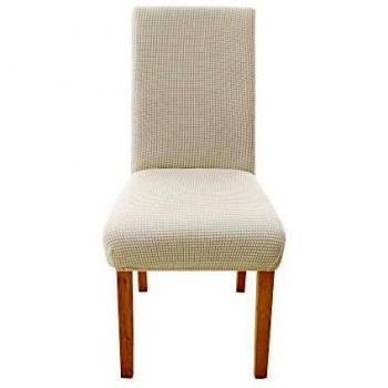 UMI. by Amazon Funda de Silla Suave Elastica Decorativas 6 Piezas Blanco