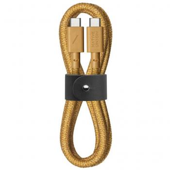 Cable USB-C Eco Belt 1,2 m Amarillo - Resistente y Duradero