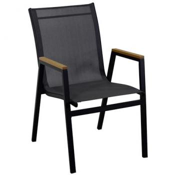Sillón Idaho Plus de Aluminio Antracita 53x65 cm (Altura 43/62/87 cm)