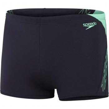 Bañador de hombre Speedo Hyperboom Splice Aquashort negro azul turquesa - 32