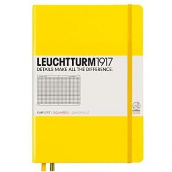 Cuaderno de Notas A5 Tapa Dura 251 Páginas Numeradas Cuadrícula 5x5mm Limón Leuchtturm1917