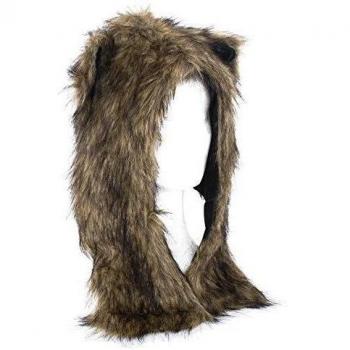 Velox Fox sombrero animal con bufanda y guantes adjunta