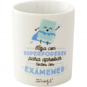 Taza Mr. Wonderful Con súperpoderes para aprobar todos los exámenes