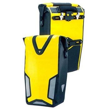 Topeak Alforja Drybag DX 25L Amarillo - Bolsa impermeable para bicicletas, capacidad de 25 litros, diseño ligero y resistente al agua, cierre enrollable para mayor protección, ideal para ciclistas que necesitan almacenamiento seguro en condiciones