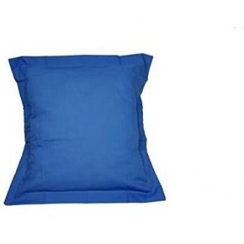 ES-TELA - Funda de cojín COMBI LISOS color Azul - Medidas 50x75+5 cm. - 50% Algodón-50% Poliéster - 144 Hilos - Acabado en pestaña