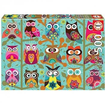 Educa Búhos. Puzzle de 500 Piezas. Ref. 19006, Multicolor