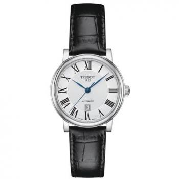 Tissot Carson Premium Women's Black Leather Automatic Watch T1222071603300