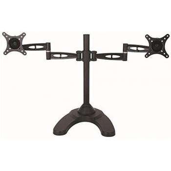 Monitor Tischhalterung mit Standfuß für zwei Monitore schwarz ausziehbar 15° neigbar 360° drehbar für Dell 24 U2414H