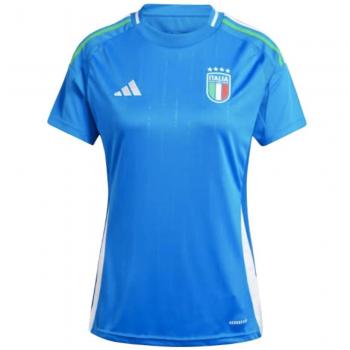 Adidas Italia Eurocopa 2024 1 Equipación Femenina Camiseta de Fútbol Oficial (M) - Talla: 38 - Color: Azul - Material: Loneta de algodón