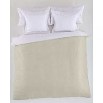 Funda Nórdica Reversible Blanco y Piedra