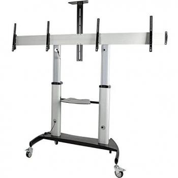 StarTech.com Carrito para Dos TV de 37 a 60 Pulgadas - hasta 50kg Cada uno - Soporte VESA Móvil para