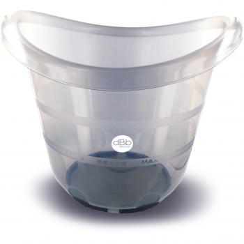 Bañera Ergonométrica para Nuevo Nacido dBb Remond - Gris Translúcido - Confort y Seguridad - Antideslizante - 0 a 4 meses - Capacidad 5 litros