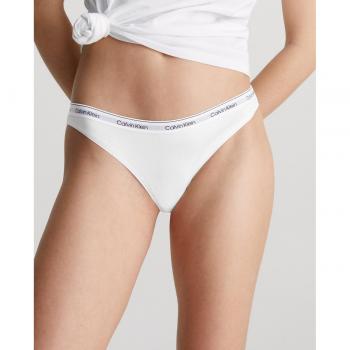 Tanga Calvin Klein Modern Logo - Color Blanco, Talla M, Algodón