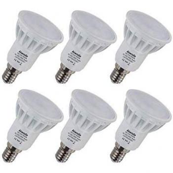 Aiwode 5W E14 Bombilla LED,Blanco Neutro 4000K,Equivalente 50W Bombilla Halógena,500LM RA85 120°Ángulo de haz,Paquete de 6.