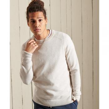 Superdry Harlo Crew Jumper - Ecru Marl - XXL
