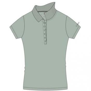 Polo CMP de manga corta 3t59676, piquet, color verde grisáceo, para mujer, talla XS