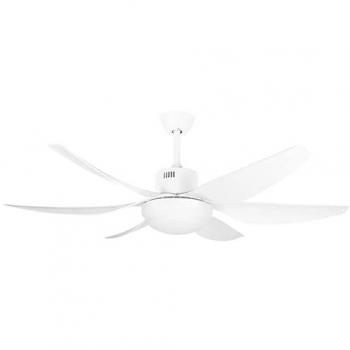 Ventilador de Techo 6 Aspas ABS con Luz LED 3 Tonos, Mando a Distancia, 5 Velocidades y Temporizador