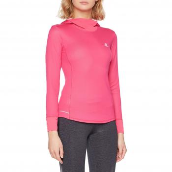 Salomon Agile Sudadera con Capucha, Mujer, Fucsia Yarrow/Rosa Mist, XS