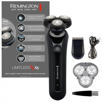 Afeitadora Eléctrica Remington Limitless X5 XR1755, Rotativa, Recargable, con Trimmer de Precisión, para Afeitado en Seco y Húmedo, Cabezal Pivotante 360