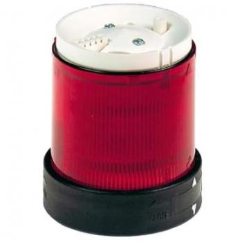 Columna luminosa LED 24V con difusor luz fija, color rojo, Ø 70mm, alimentación 24 V AC/DC
