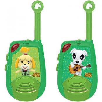LEXIBOOK - Walkie Talkies digitales 'Animal Crossing', rango 2km y función morse
