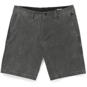 Pantalones Cortos Híbridos Volcom Stone Faded 19 para Hombre, Secado Rápido, Color Gris, Talla 36