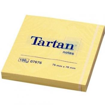 Tartan Sticky Notes - Yellow - 76 x 76 mm - Pack of 12