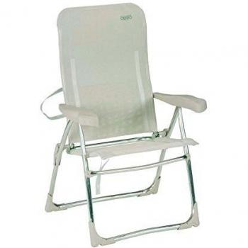 Silla de Playa Crespo AL/206 - Asiento Alto Dural en Gris Claro y Beige