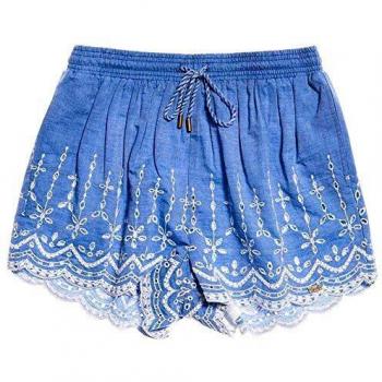 Superdry - Pantalón corto - para mujer, Mujer, Pantalones cortos, blau/weiss