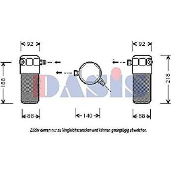 Filtro deshidratante de aire acondicionado AKS DASIS 801410N, botella filtrante de aluminio