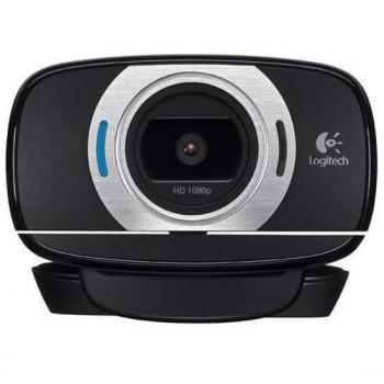 Logitech C615 HD Webcam, Full HD 1080p Video Recording, 720p Video Calling, Fold-and-Go Design, Superior Sound and Image Quality, USB Connectivity, 8MP Photos, Black