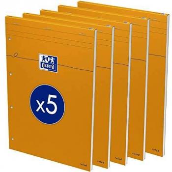 Bloc de Notas Oxford Agrafado Lined 160 Páginas 80g Naranja 21x32 cm