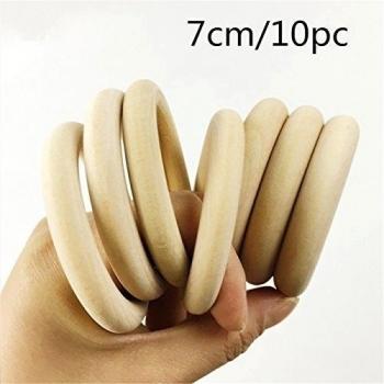 Infantil de madera sin terminar Mordedor seguro Eco bebé Mordedor Mordedor Juguete Juguetes Rattle