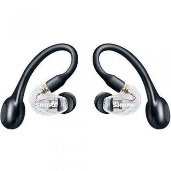 SHURE AONIC 215 - Auriculares inalámbricos, True Wireless Earbuds, bajos profundos, Bluetooth 5, sobre la oreja, estuche de transporte con función de carga, Transparente