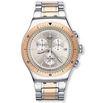 Swatch Reloj Digital para Hombre de Cuarzo con Correa en Acero Inoxidable YOS452G