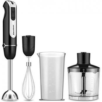 Excelvan-3 en 1 Batidora de Mano con Picadora de 500ml y Vaso Graduado de 600ml