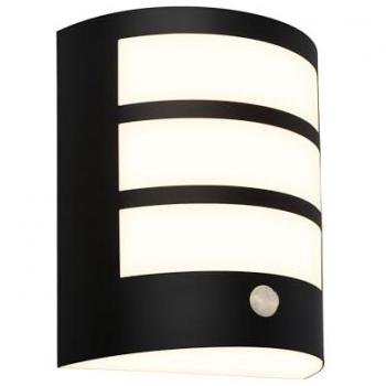 Aplique de Exterior LED Recargable con Sensor de Movimiento y Dimmmer, Plástico Negro, 5.8W, Batería Intercambiable, IP44, Incluye Cable USB-C, 18x15x7