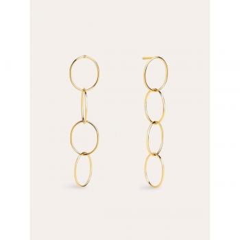 Pendientes Singularu Circles & Circles Baño Oro