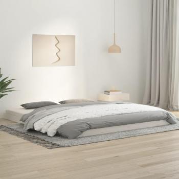 Estructura de cama de madera maciza blanca 180x200 cm Vidaxl