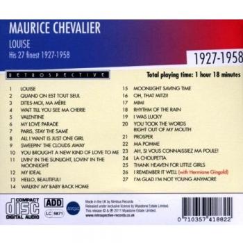 Maurice Chevalier : Louise - His 27 finest