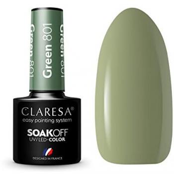 Esmalte semipermanente Soak off Claresa 801 - Verde (5 ml)