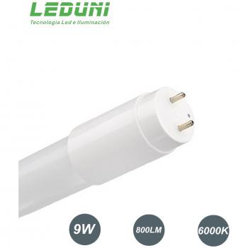 LEDUNI ® Tubo T8 9W LED Cristal 60 CM Conexión de Un Lado Luz Blanca Fría 6000K Equivalente a 80W del halogeno ahorras consumo OPAL 800LM Angulo 300 Grados