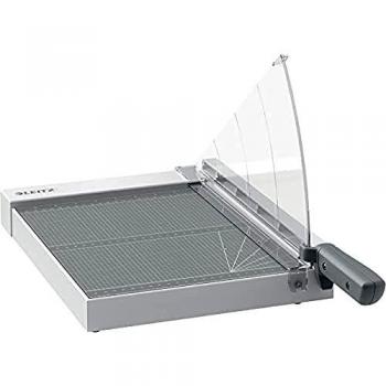 Leitz Precisión Guillotina de Papel A4 para Trabajar en Casa, Corta hasta 10 Hojas, Longitud de Corte 305mm, Cuchilla de Acero, Base de Madera Laminada, Sistema de Protección y Guía de Corte, 90190000
