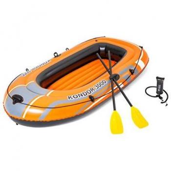 BESTWAY 61102 - Barca Hinchable Kondor 3000 232x115 cm 2 Adultos y 1 Niño