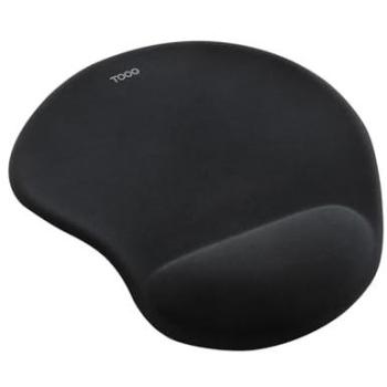 Alfombrilla ergonómica para ratón TooQ TQMP1001-B con reposamuñecas de gel y base antideslizante, color negro